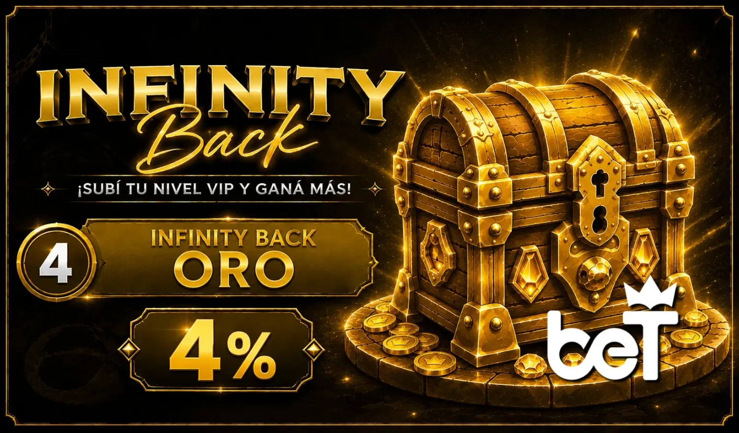 VIP Infinity Back 4% Oro